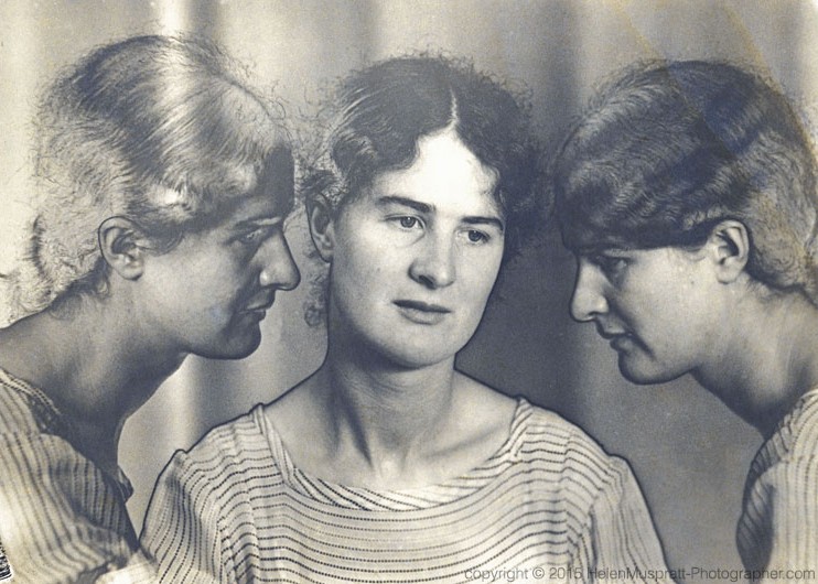Triple self portrait, solarised c 1932 (Helen Muspratt)